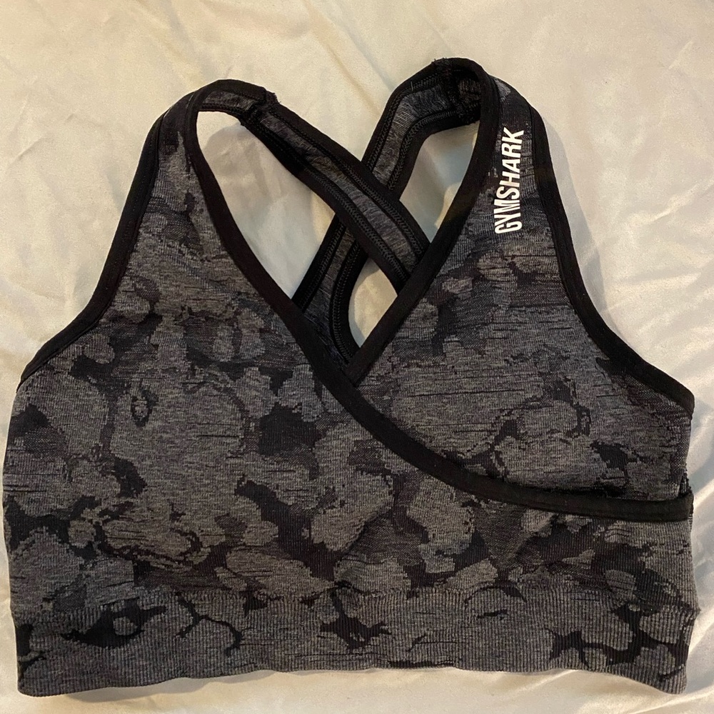 Gymshark Adapt Camo Bra - Black